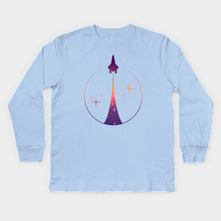 SPACE SHUTTLE MINIMAL Kids Long Sleeve T-Shirt